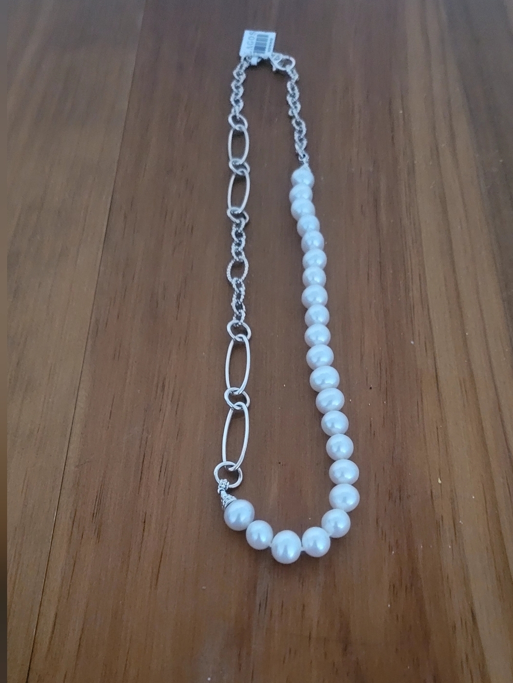 LAGOS Luna 8mm Pearls With Sterling Silver Links 20" Necklave